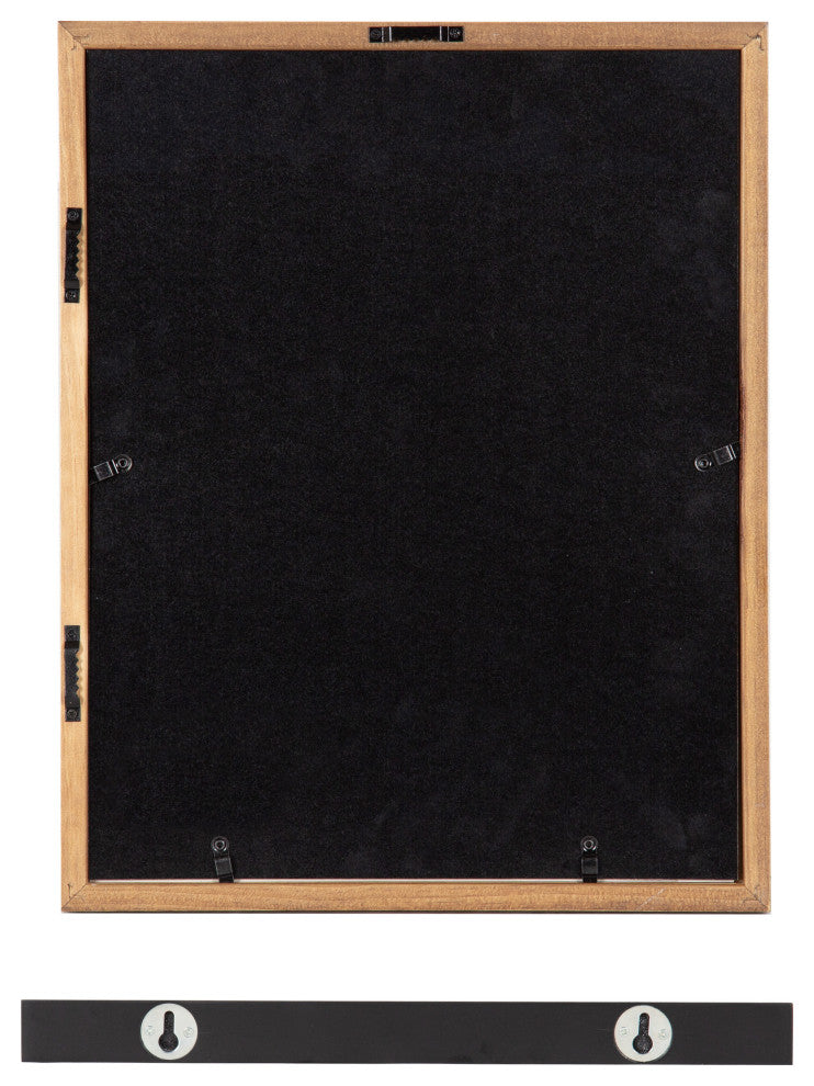 Gallery Wall Frame And Shelf Kit, Rustic Brown