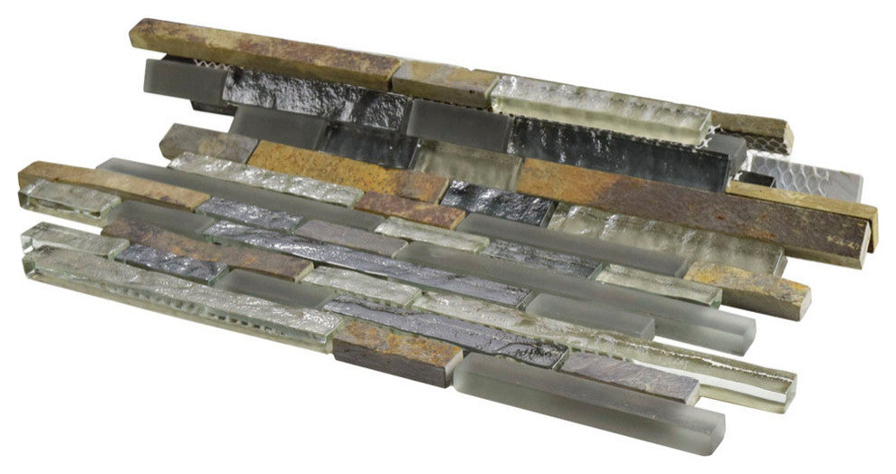 Tessera Piano Wisp Glass Wall Tile