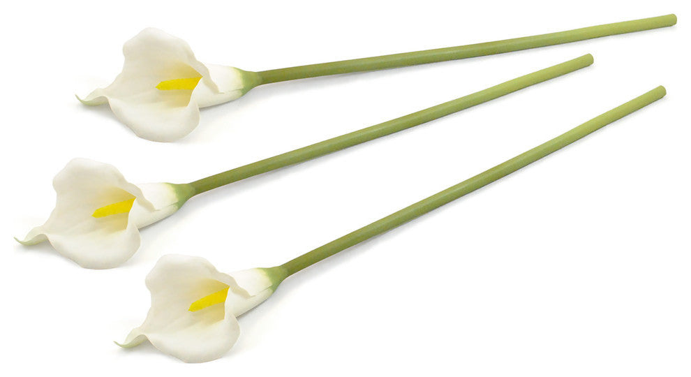 Flower Calla Lily Centerpieces, White, Set of 3