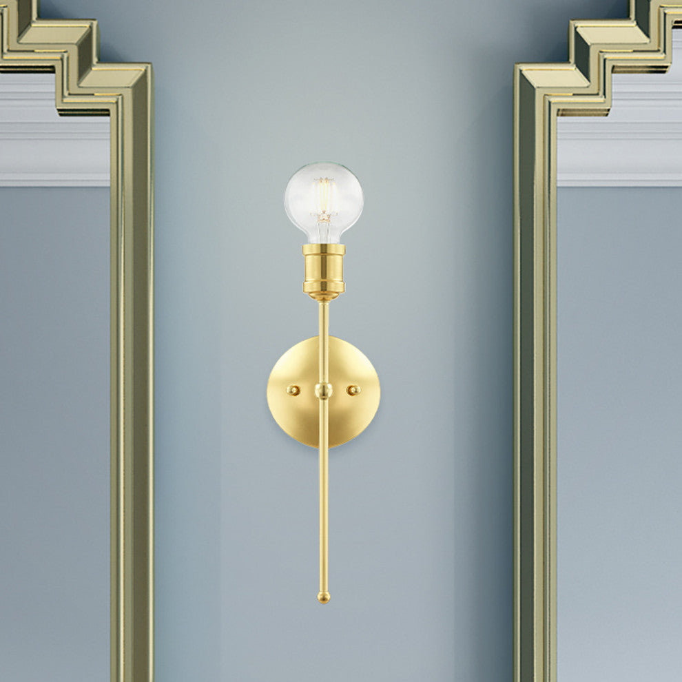 Livex Lighting Lansdale 1 Light Polished Brass ADA Single Sconce