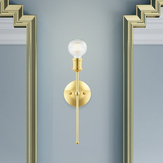 Livex Lighting Lansdale 1 Light Polished Brass ADA Single Sconce