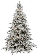 Vickerman Flocked Utica Fir Tree, 12', Warm White Led Lights