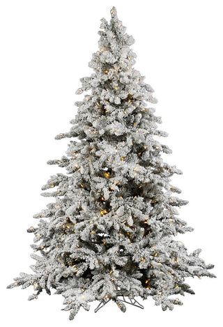 Vickerman Flocked Utica Fir Tree, 12', Warm White Led Lights