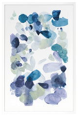 Butterfly Dance in Blue D Fine Art Print, White, 24"x16"