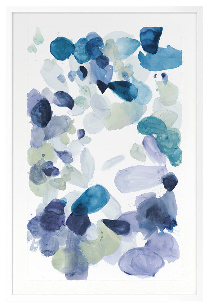 Butterfly Dance in Blue D Fine Art Print, White, 24"x16"