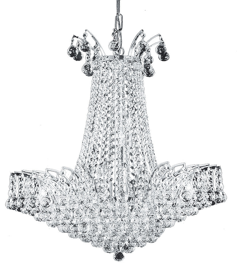 Artistry Lighting Victoria Ball Collection Crystal Chandelier, Chrome, 16"x16"