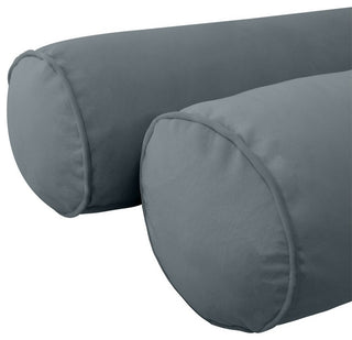 STYLE V6 Full Velvet Pipe Trim Indoor Daybed Bolster Pillow |COVER ONLY| AD347