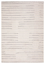 Label J Regious EVA02 Striped Ivory Area Rug, 7'9"x9'9"
