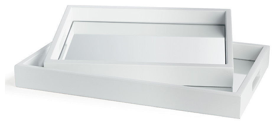 2-Piece Malibu Mirrored Tray Set