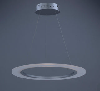 ET2 E22653-11 Saturn II 24"W LED Ring Chandelier - Matte Silver