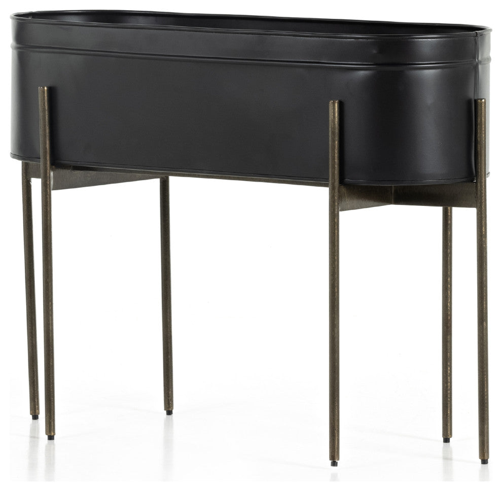 Jed Large Planter-Iron Matte Black