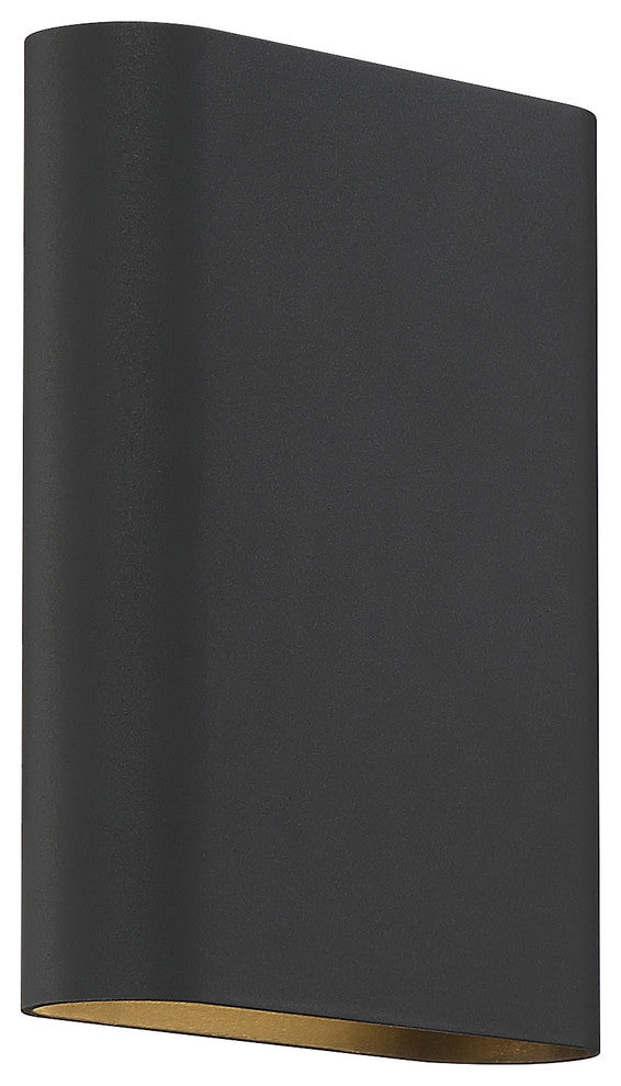 Lux 120-277v Dimmable Bi-Directional LED Wall Sconce, Black Finish