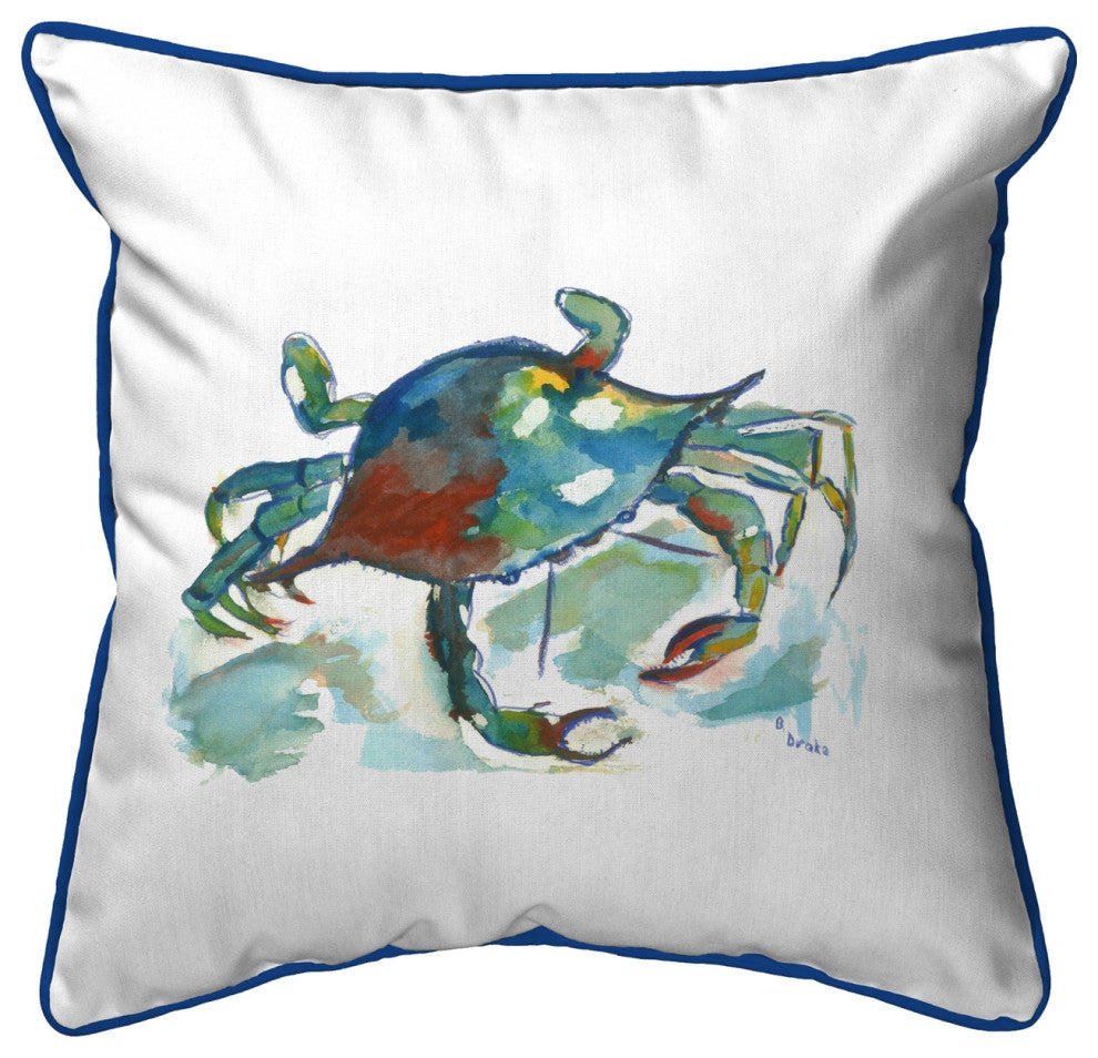 Betsy's Crab Large Indoor/Outdoor Pillow 18x18