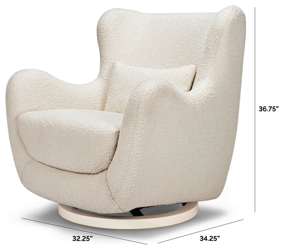 Solstice Swivel Glider, Ivory Boucle