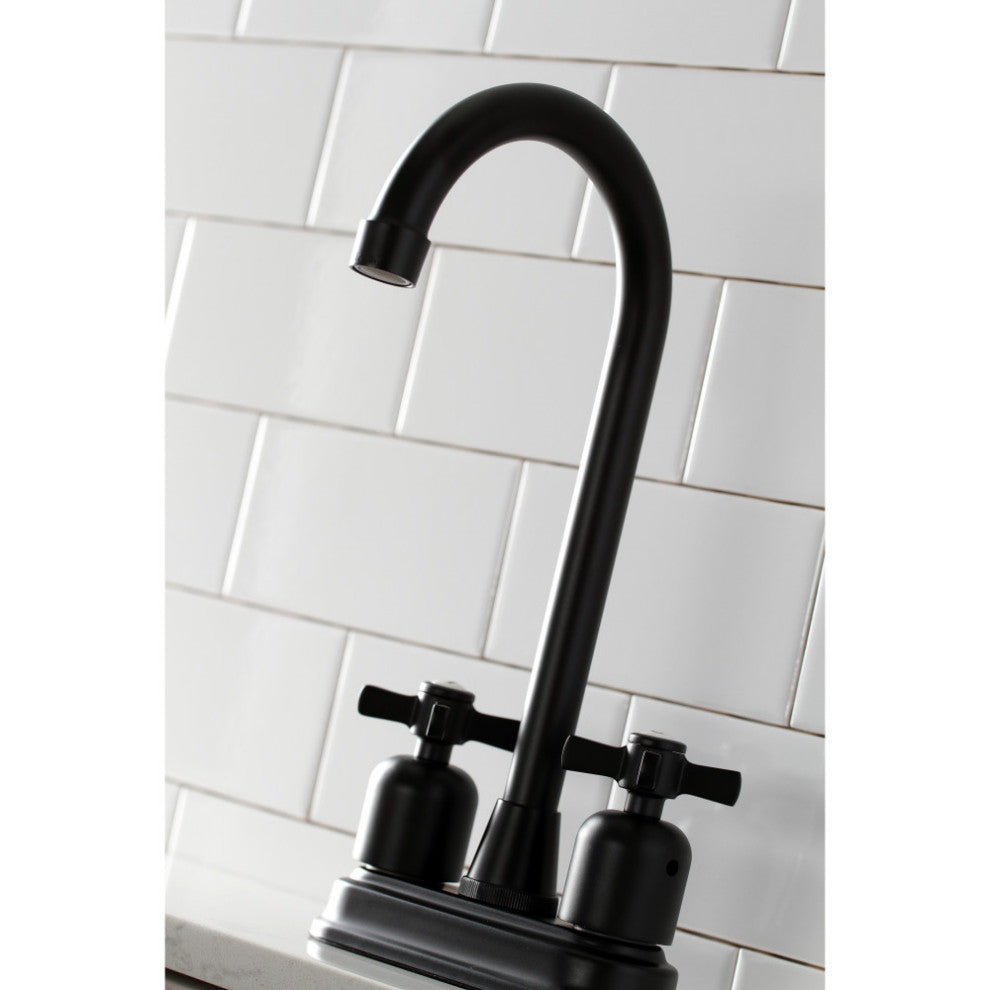 Kingston Brass KB8490ZX Millennium Bar Faucet, Matte Black