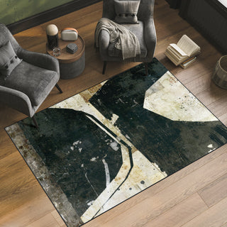 Geometric Collage I Abstract Art Area Rug, 5'x7.5'