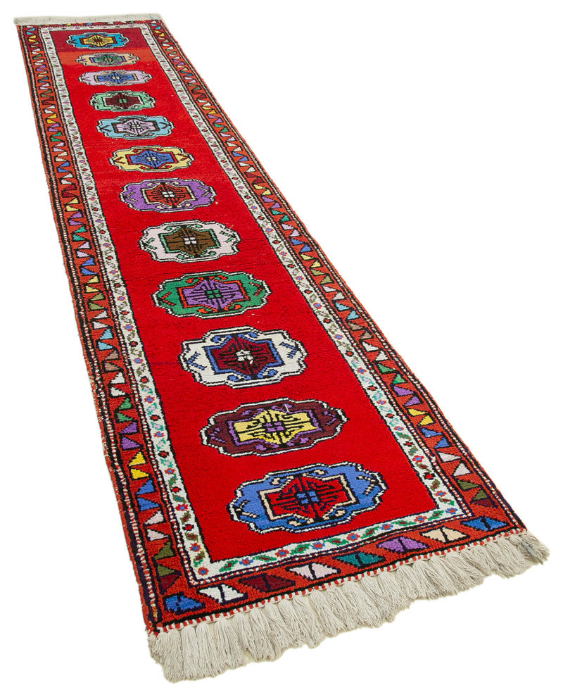 Rug N Carpet - Handmade Turkish 2' 7" x 12' 2" Unique Runner Rug