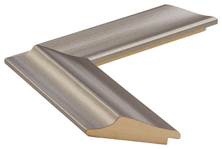 Woodford Framed Wall Mirror, Nickel, 20" X 48"