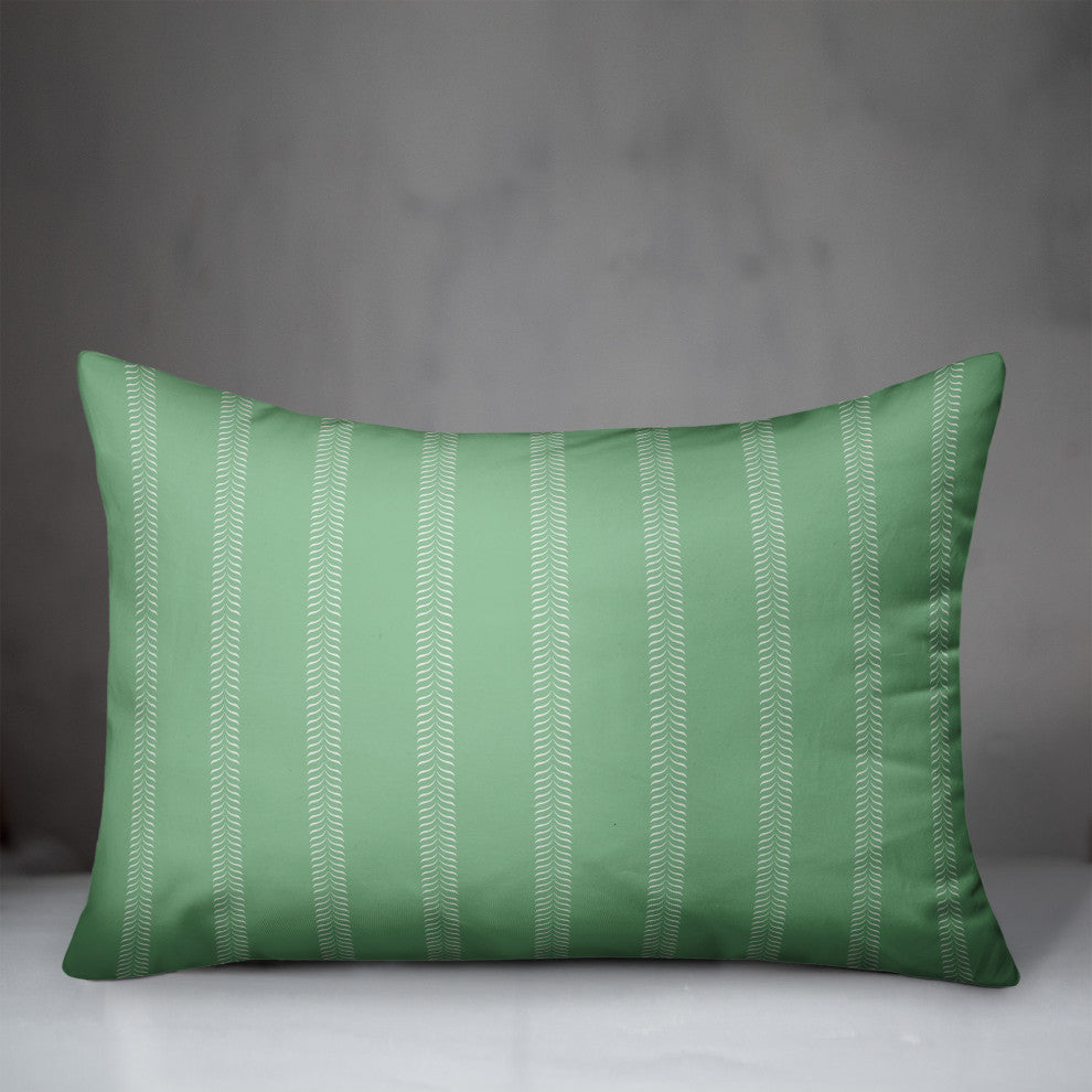 Green Lines 20x14 Indoor/Outdoor Pillow