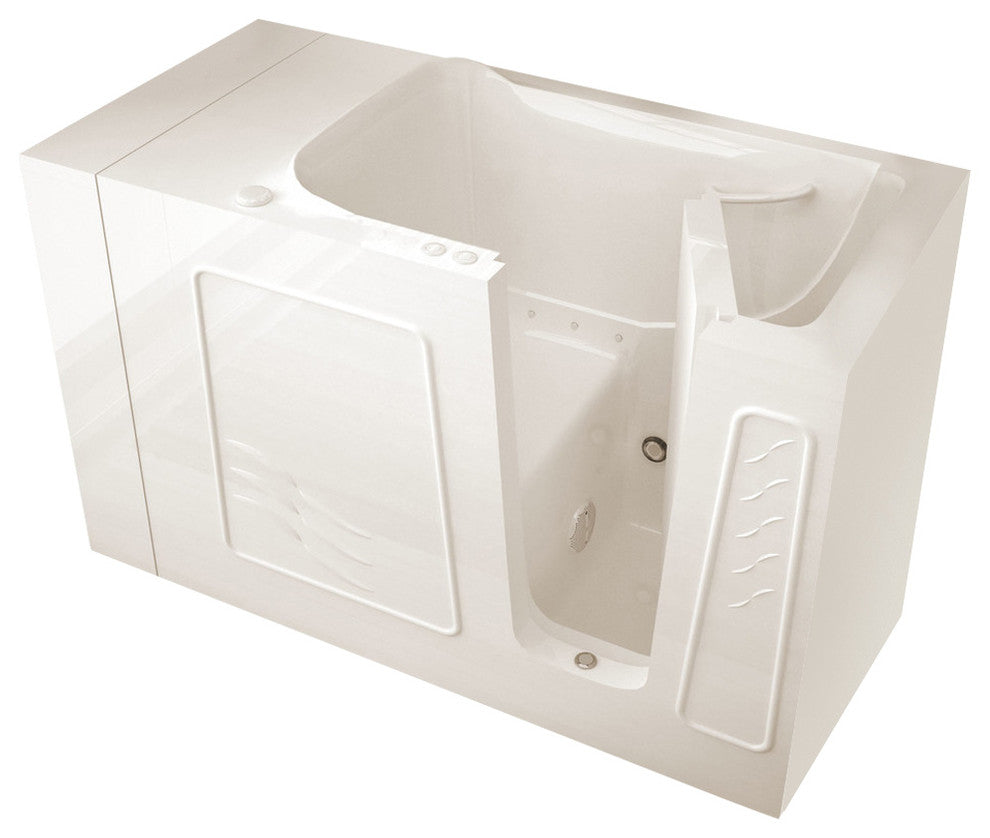 MediTub Walk-In 30 x 53 Right Drain Biscuit Air Jetted Walk-In Bathtub