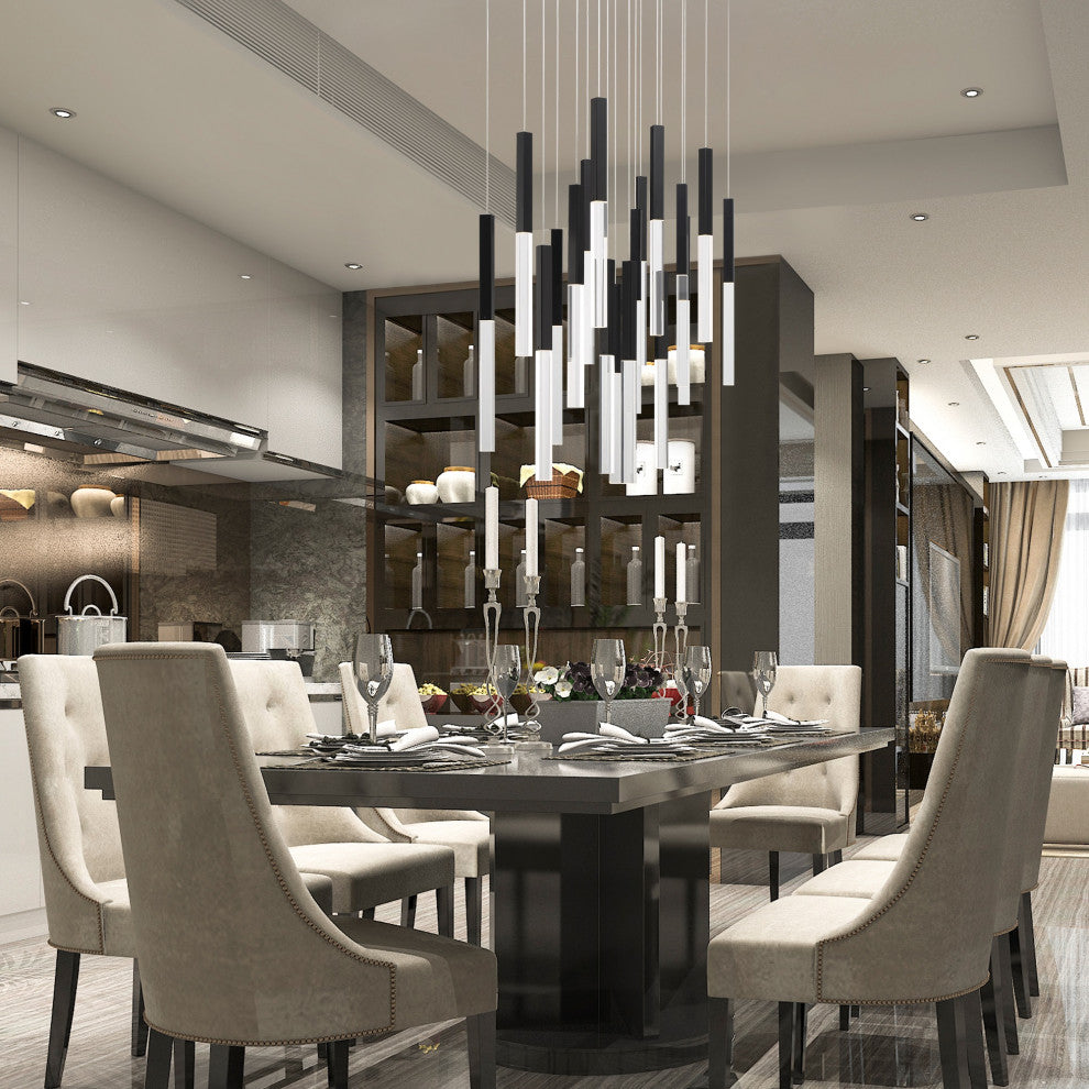 Benicio 18 Light Chandelier, Black