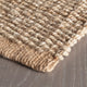 Dash & Albert Jute Ticking Indigo Handwoven Rug, Blue, Runner-2'6" x 8'