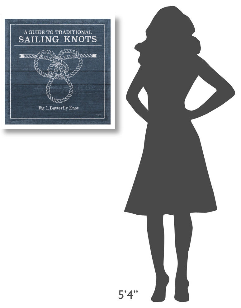 "Vintage Sailing Knots II" Digital Paper Print by Mary Urban, 26"x26"