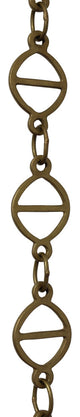 Brass Designer Chandelier Chain, Various Finishes, Antique Brass, W45