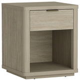 Manhattan Comfort Evelyn Nightstand, Natural, Single