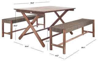 Safavieh Jardin 3Pc Dining Set, Natural