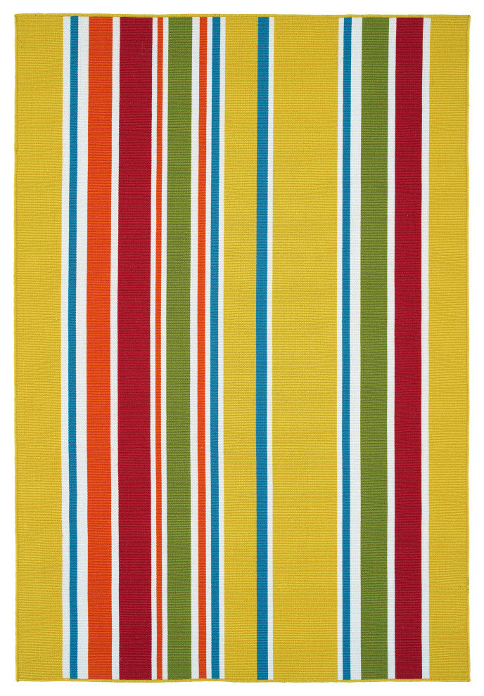 Voavah Yellow 4' x 6' Rectangle Area Rug