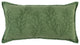 Green Botanical Pattern Embroidered Lumbar Pillow green