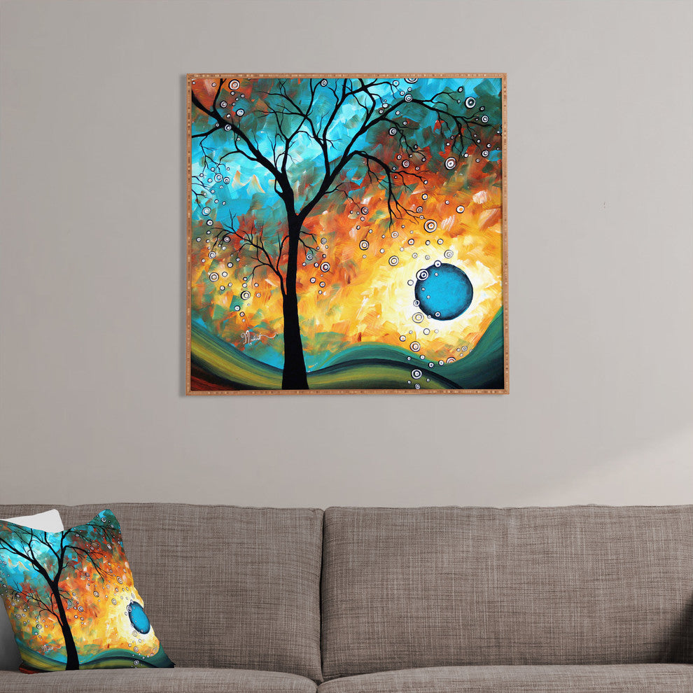 Madart Inc Aqua Burn Framed Wall Art