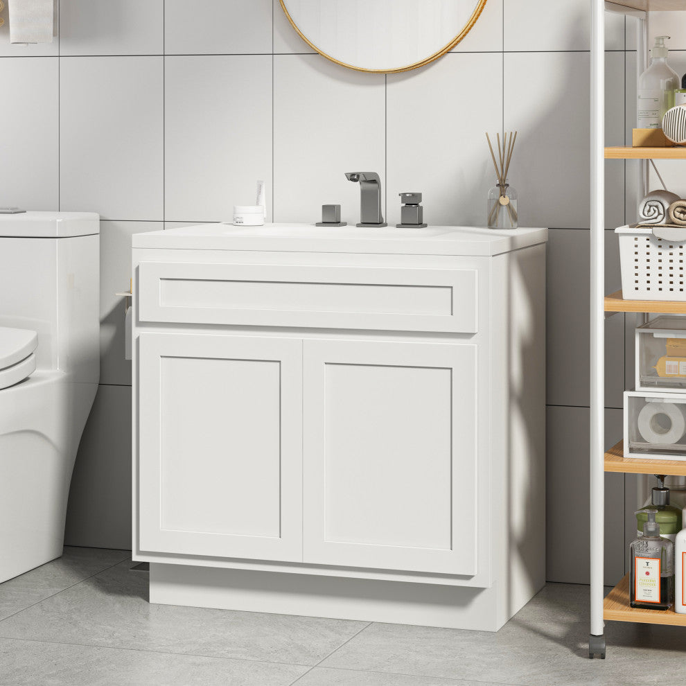 Vanity Art Vanity Base Cabinet, No Top, 39", White