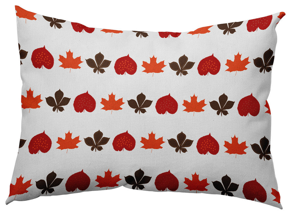 Leaf Stripe Accent Pillow, Dragon, 14"x20"