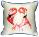 Two Flamingos Small Indoor/Outdoor Pillow 12x12 - Set of Two
