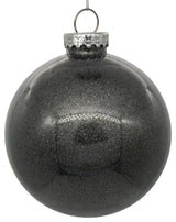 6" Pewter Glitter Clear Ball 4-Pack