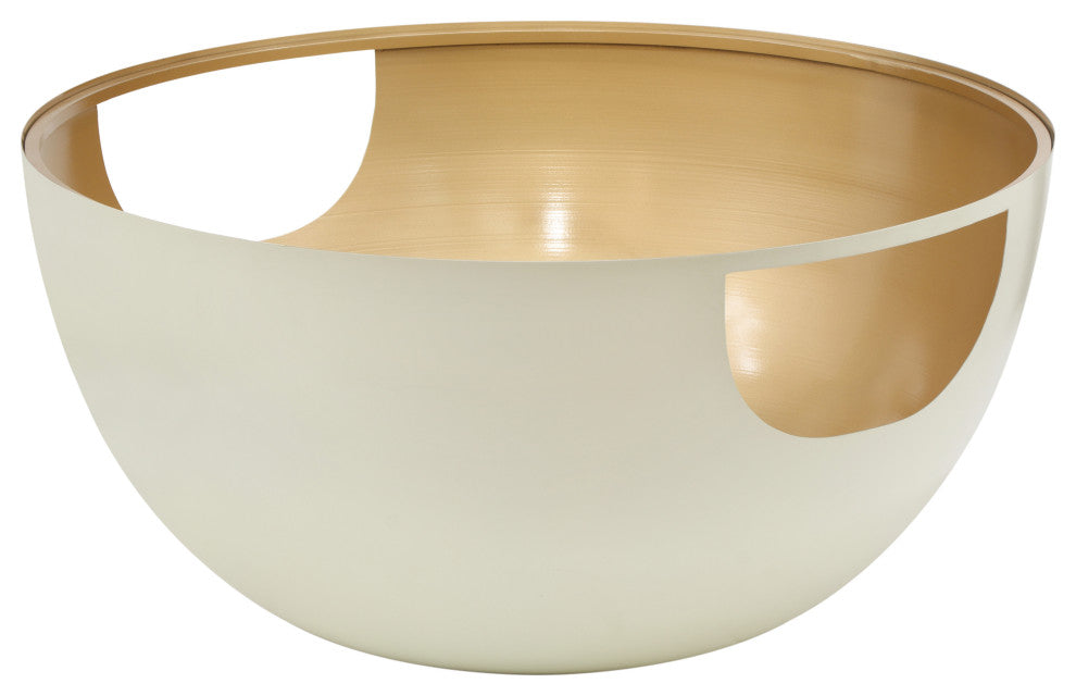 Doma Coffee Table, Cream / Brushed Gold