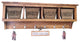 4 Cubby Wall Shelf/Coat Rack, Solid Pine