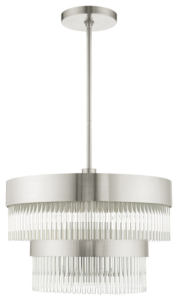 Livex Lighting Norwich 5 Light Brushed Nickel Chandelier