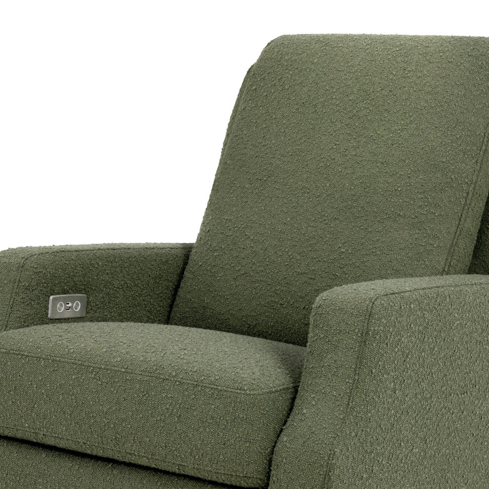 Crewe Electronic Recliner and Swivel Glider, Olive Boucle