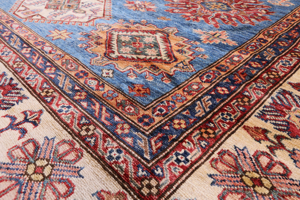 9' 10" X 13' 6" Super Kazak Hand-Knotted Rug Q5025