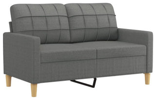 vidaXL Sofa Set with Cushions Sectional Sofa Couch 3 Piece Dark Gray Fabric