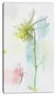 Bellflower Sketch and Butterfly, Floral Canvas Art Print, 16"x32"