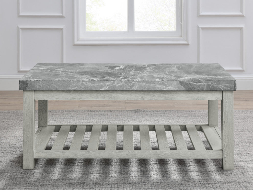 Canova Gray Marble Top Coffee Table