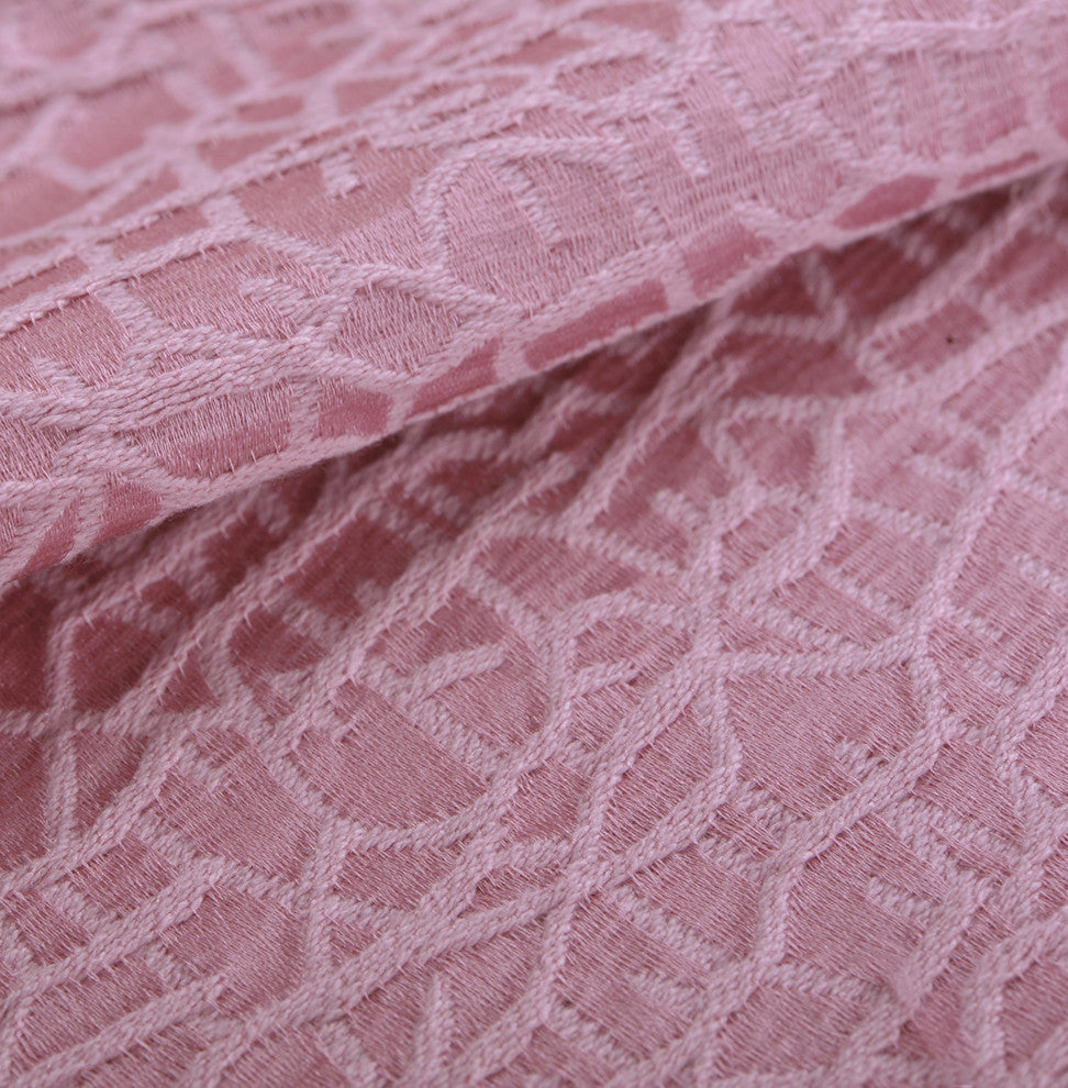 Angola Jacquard Pillow Shell and Valance Set, Candy Pink, Pillow