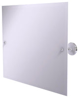 Frameless Landscape Beveled Edge Tilt Mirror, Polished Chrome