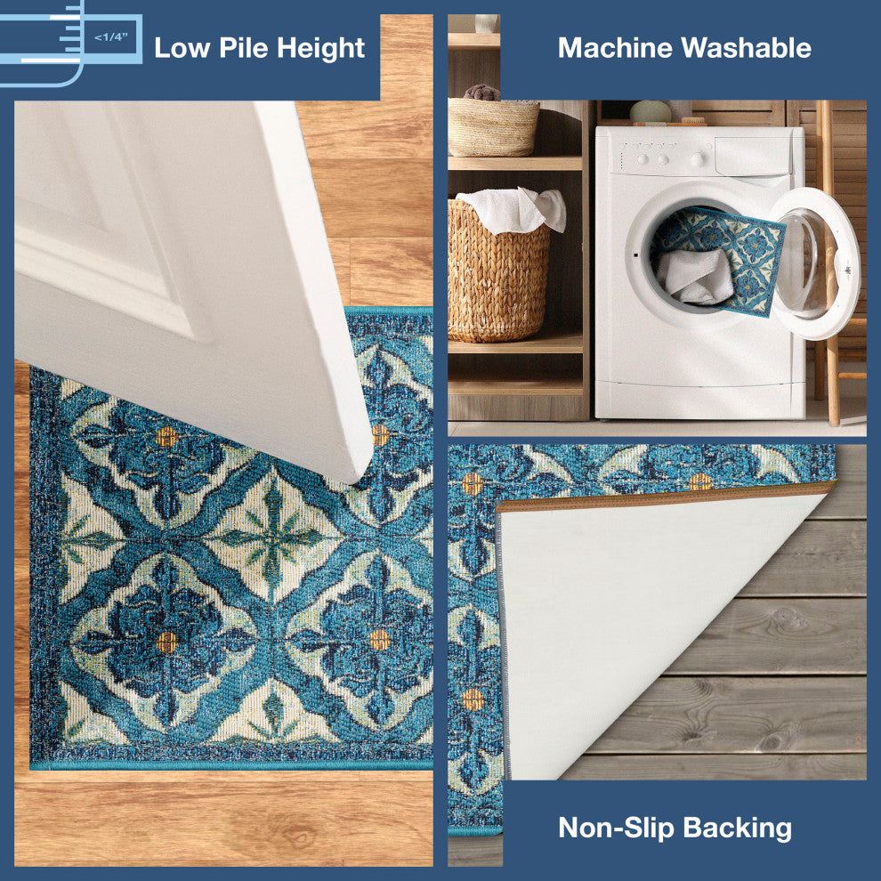 Esencia Madrid Indoor/Outdoor Mat Ocean 2'5"x3'11"