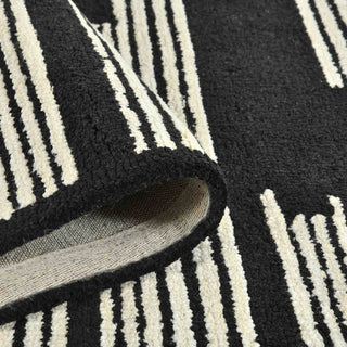 Chicago Umika Area Rug, Ebony, 5' x 8', Geometric