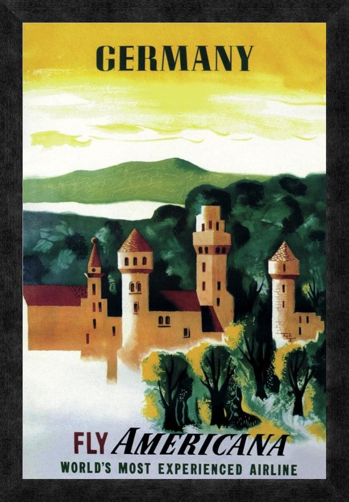 "German Castle" Framed Canvas Giclee, 18"x26"